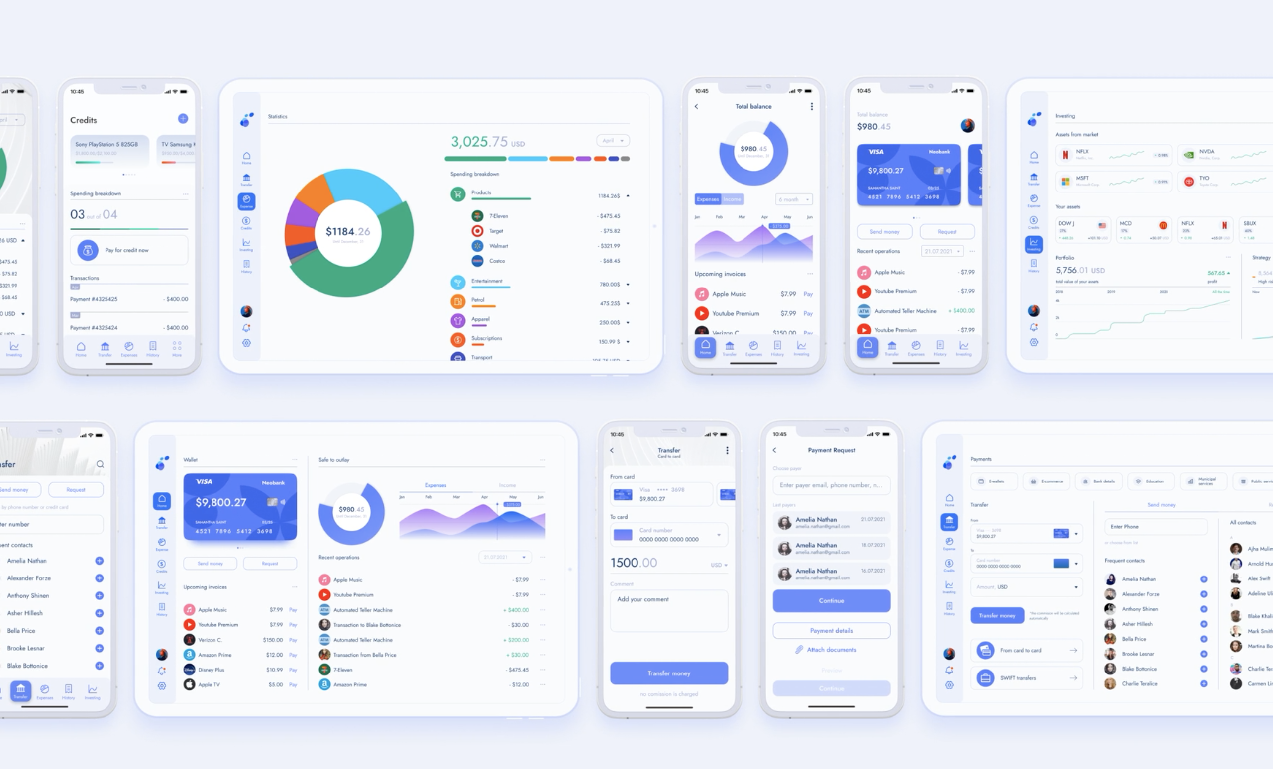 UI Examples of a Fintech Banking App
